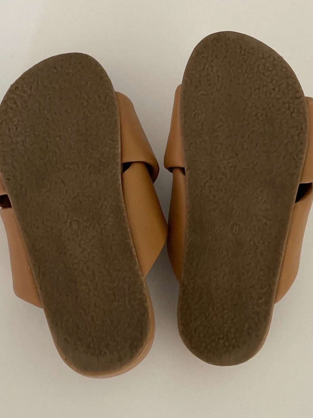 Seychelles  Heartfelt Leather Slide Sandal in Caramel Size 8